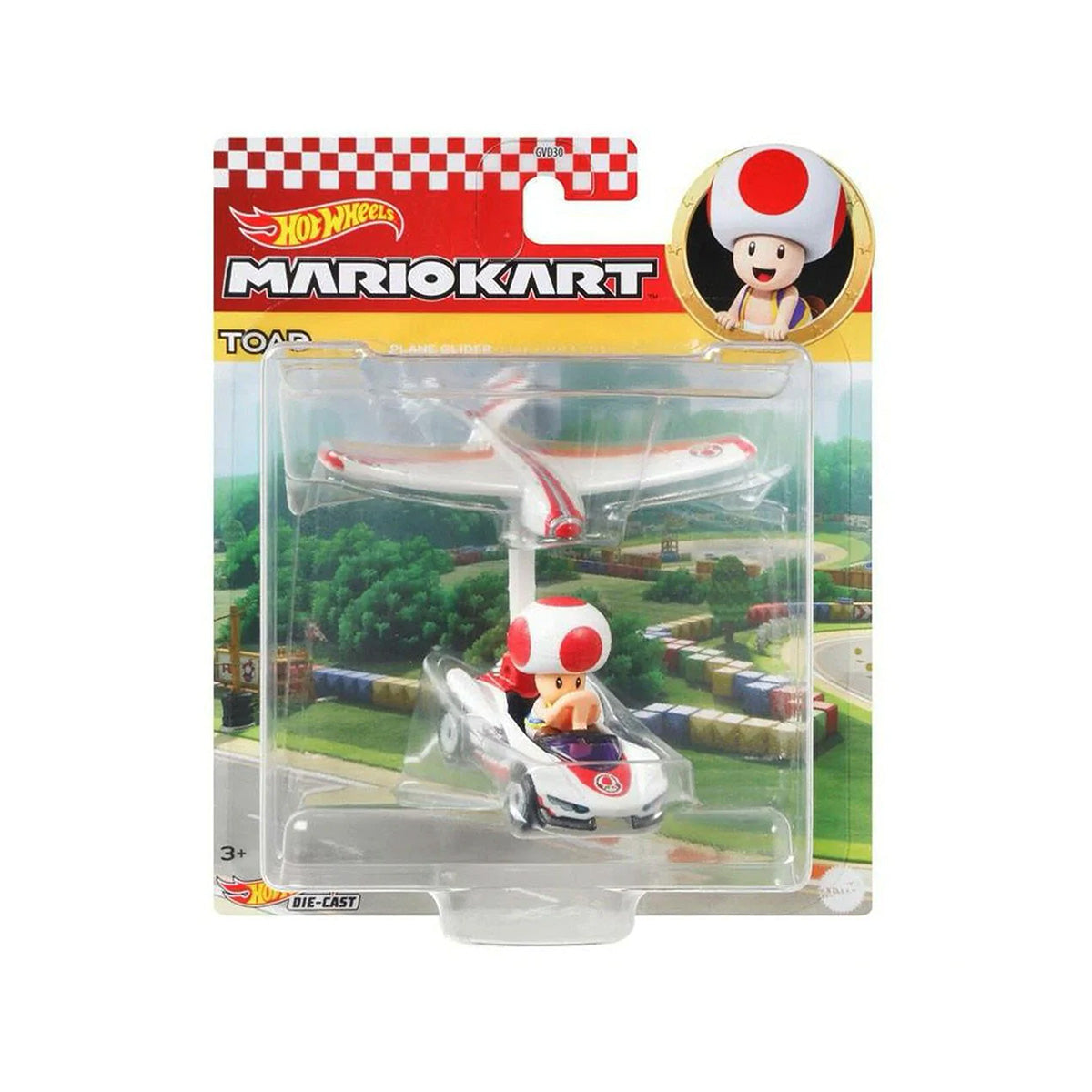 Hot Wheels Mario Kart Toad P-Wing Plane Glider
