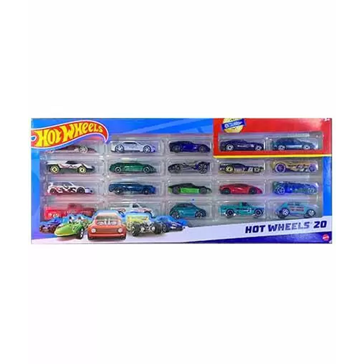 Hot Wheels paquete de 20 autos de juguete (vehículos deportivos y de carreras)
