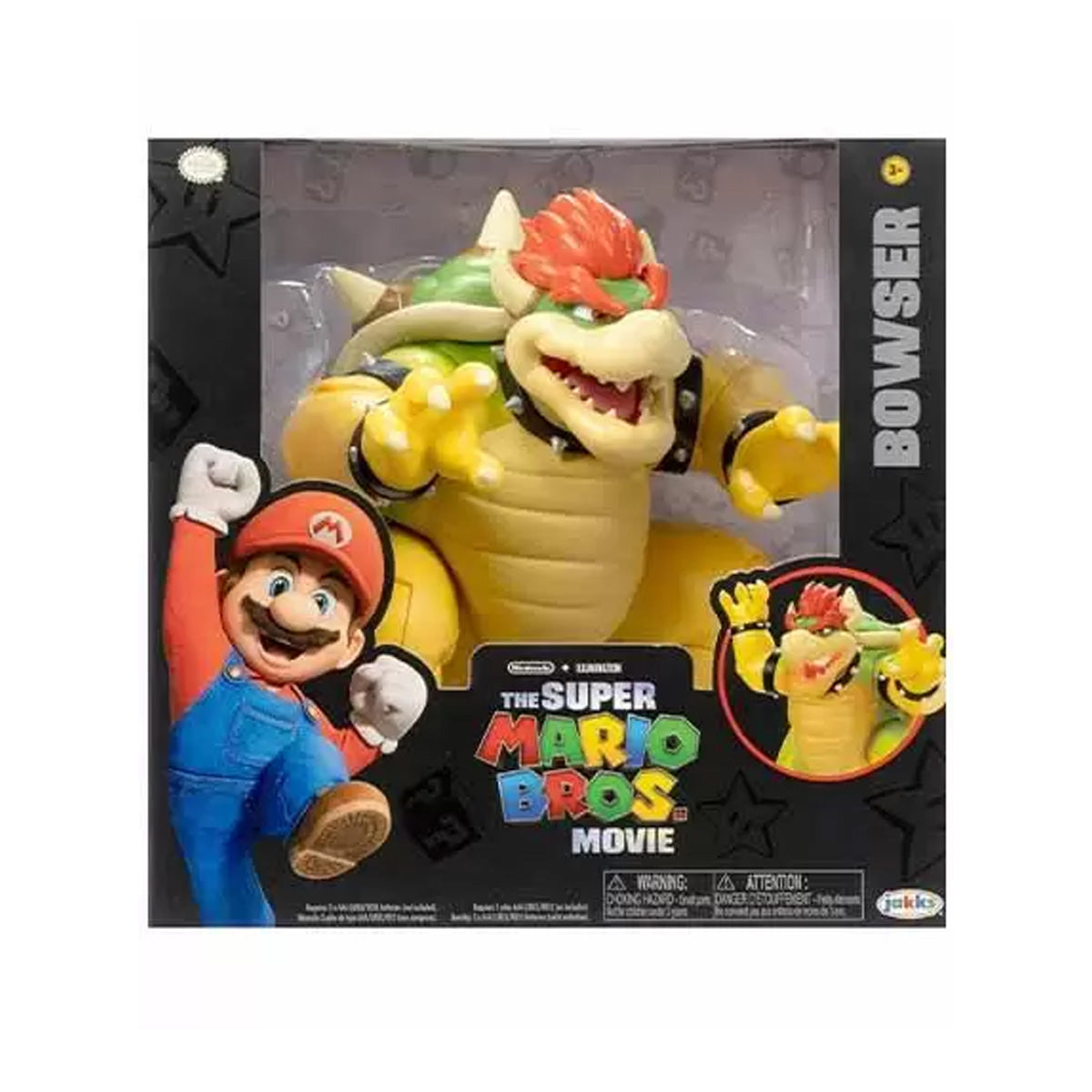 The Super Mario Bros. Movie Figura de Bowser con un efecto de Respiración de fuego