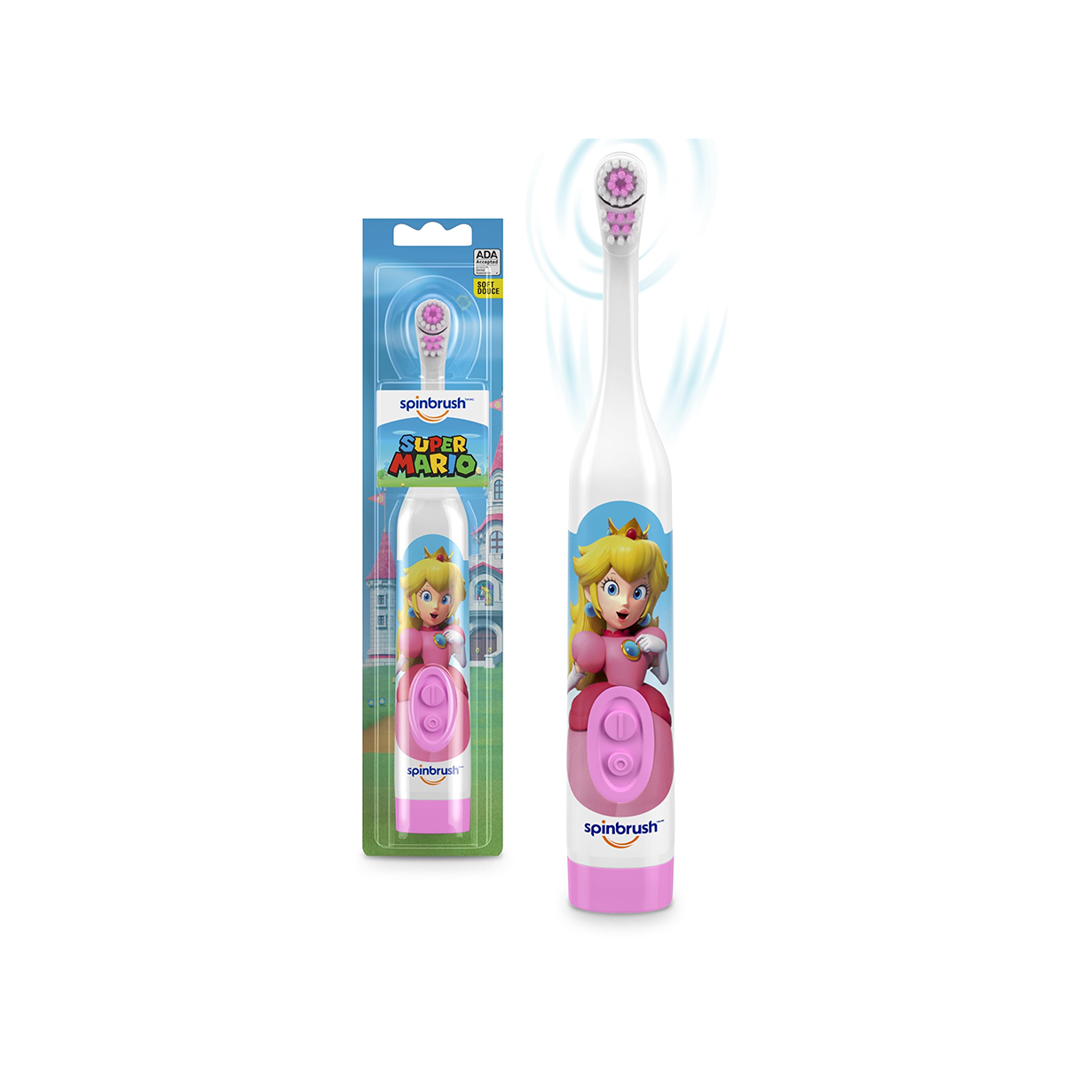 Cepillo de dientes eléctrico para niños de Princess Peach Spinbrush