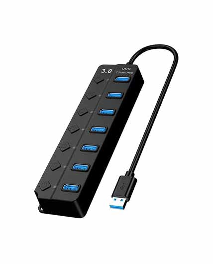 Multipuerto Hub USB 7 Puertos 3.0 con Switch