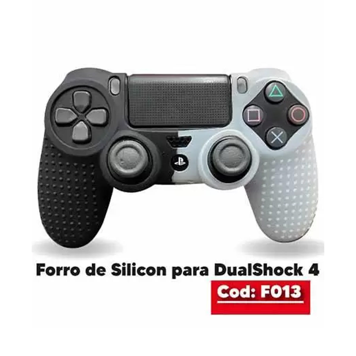 Gomas Protectoras De Silicon Ps4 Blanco & Negro