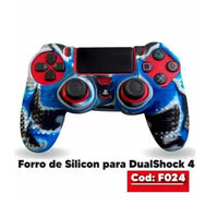 Gomas Protectoras De Silicon Ps4 Camuflaje Azul Marino