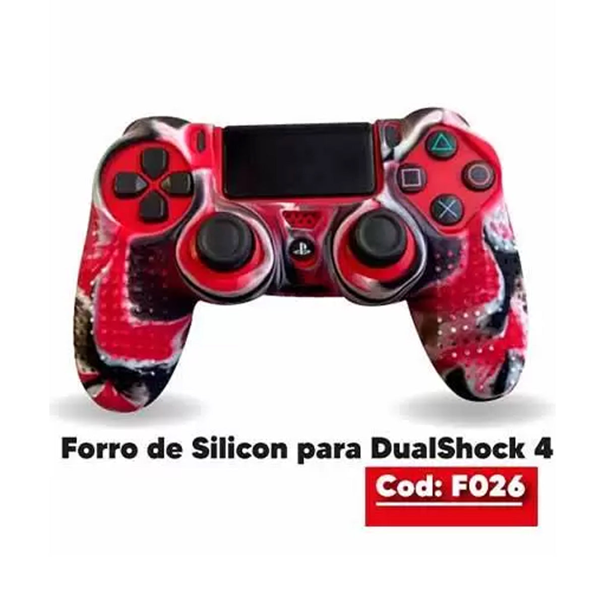 Gomas Protectoras De Silicon Ps4 Camuflaje Negro