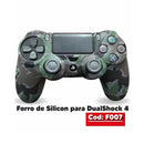 Gomas Protectoras De Silicon Ps4 Camuflaje Verde Claro