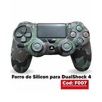 Gomas Protectoras De Silicon Ps4 Camuflaje Verde Claro