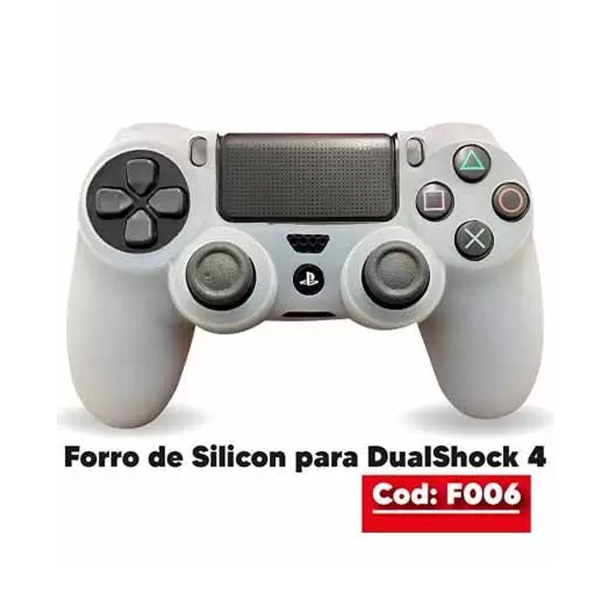 Gomas Protectoras De Silicon Ps4 Blanco