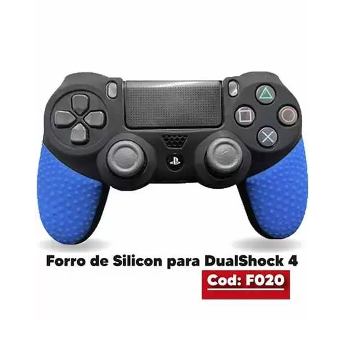 Gomas Protectoras De Silicon Ps4 Negro & Azul