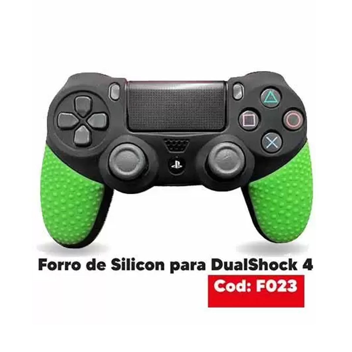 Gomas Protectoras De Silicon Ps4 Negro  & Verde