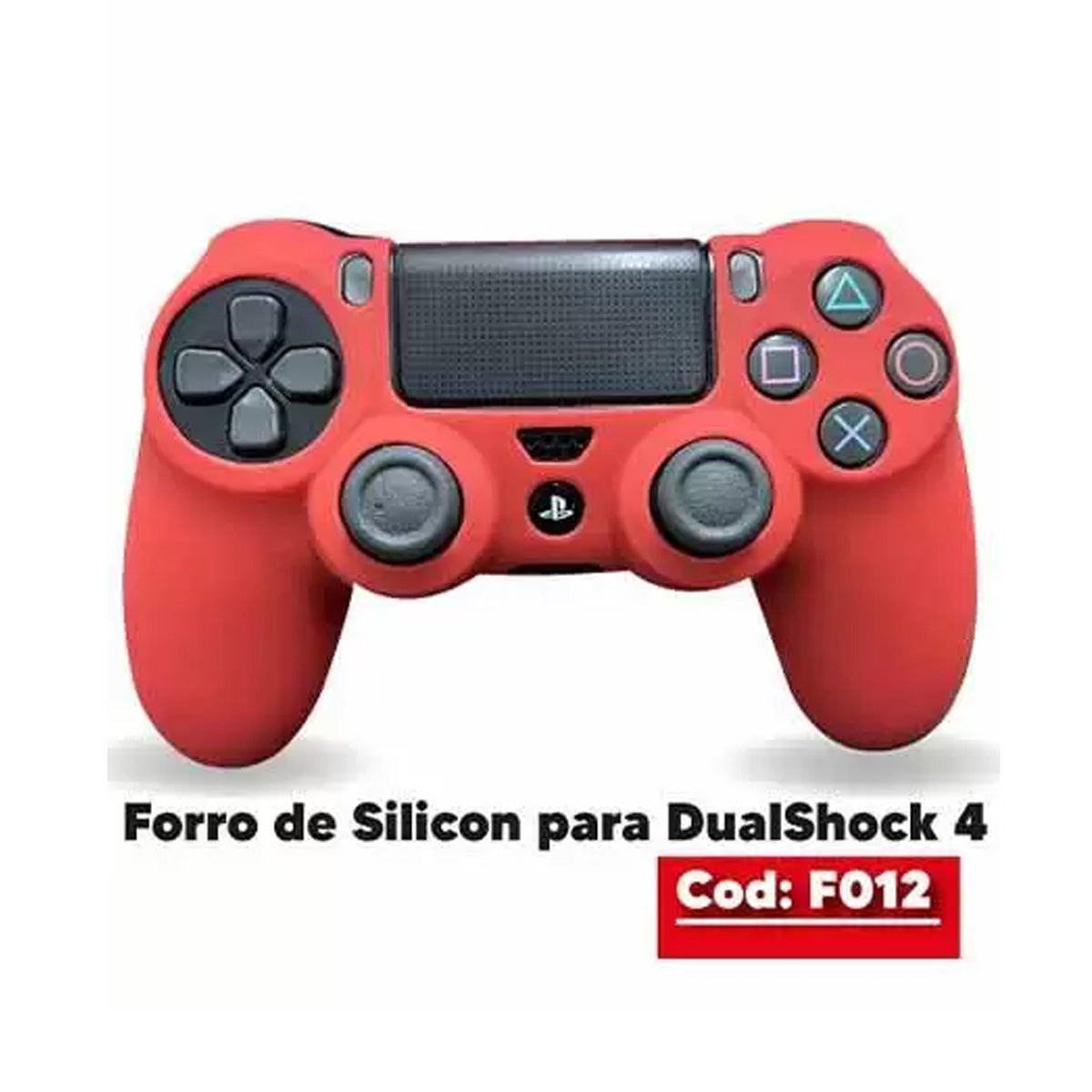 Gomas Protectoras De Silicon Ps4 Rojo