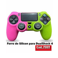 Gomas Protectoras De Silicon Ps4 Rosado & Verde