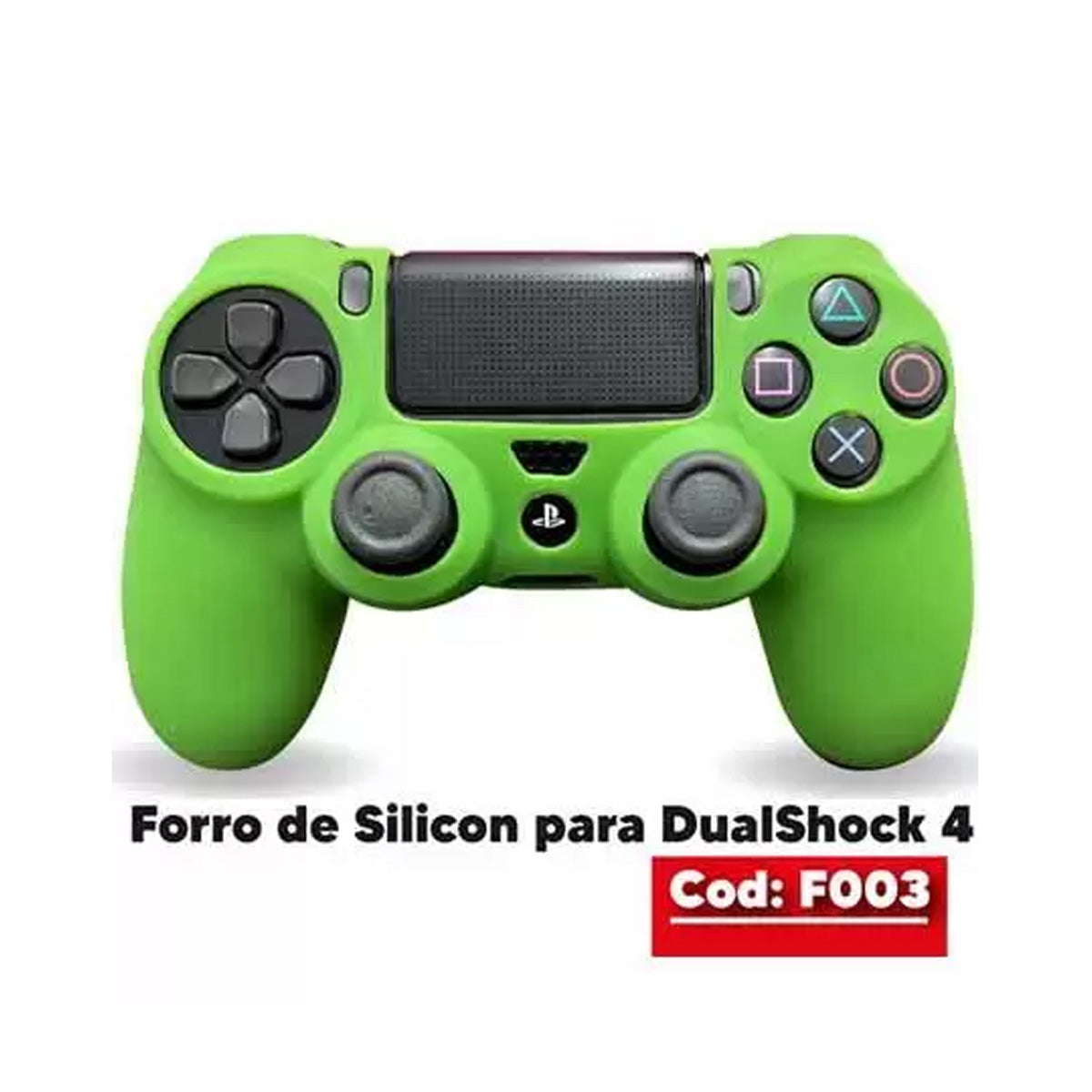 Gomas Protectoras De Silicon Ps4 Verde Claro