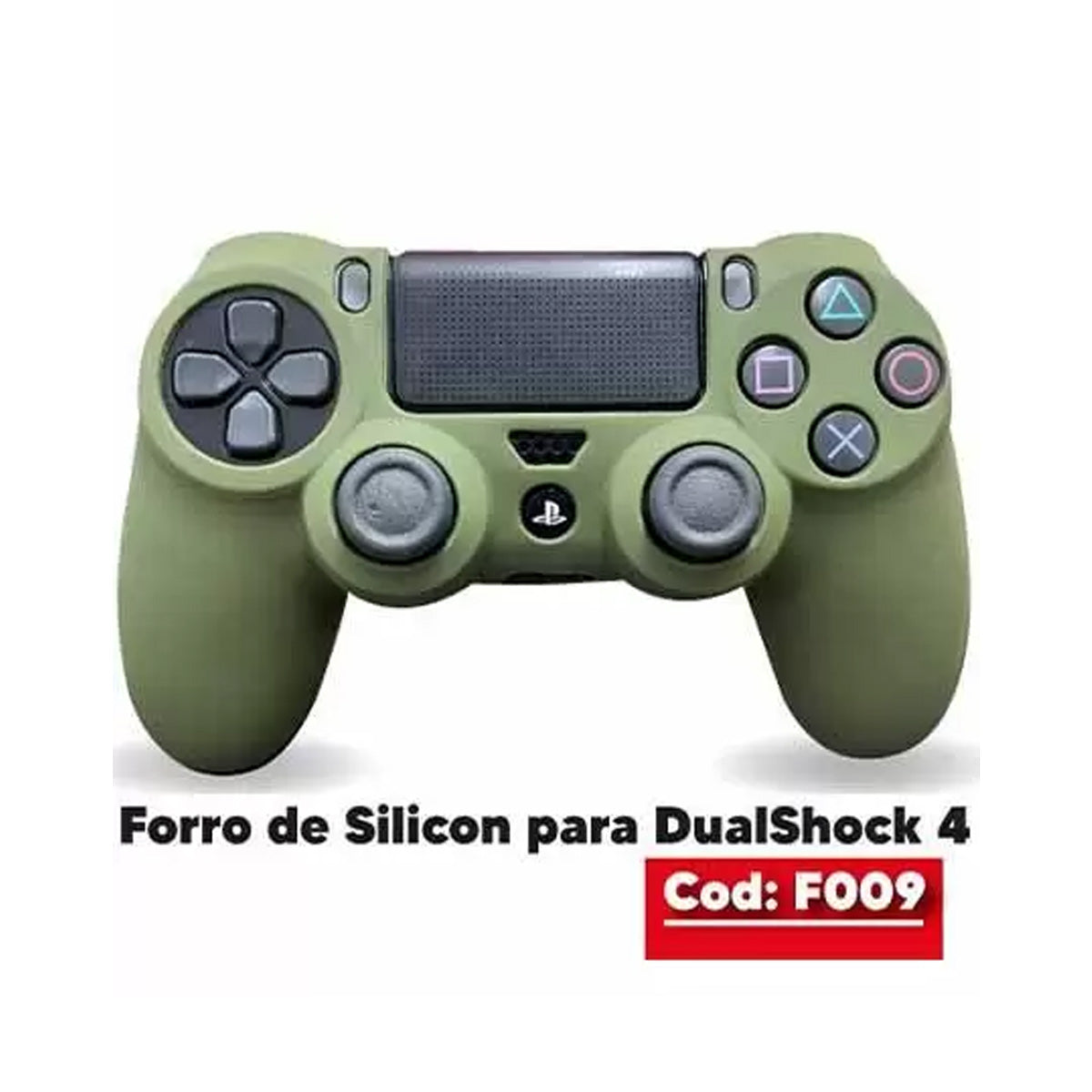 Gomas Protectoras De Silicon Ps4 Verde Oscuro