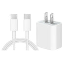 Cargador Rápido 20W con Cable de USB-C a conector USB-C para iPhone (Certificado)