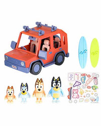 Bluey Heeler Family 4WD Vehículo Set de 4 figuras