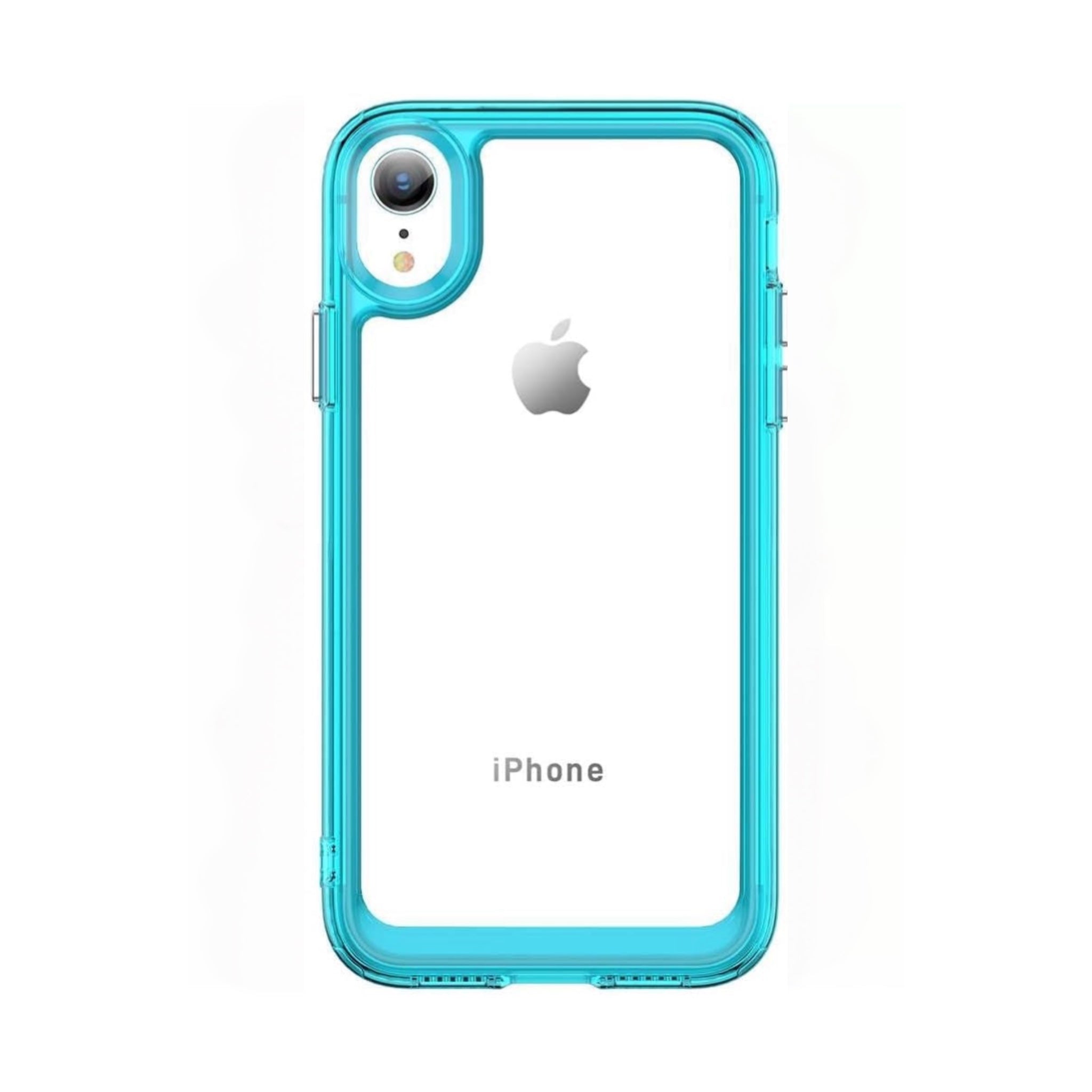 Forro Transparente con Borde Azul 360 iPhone XR
