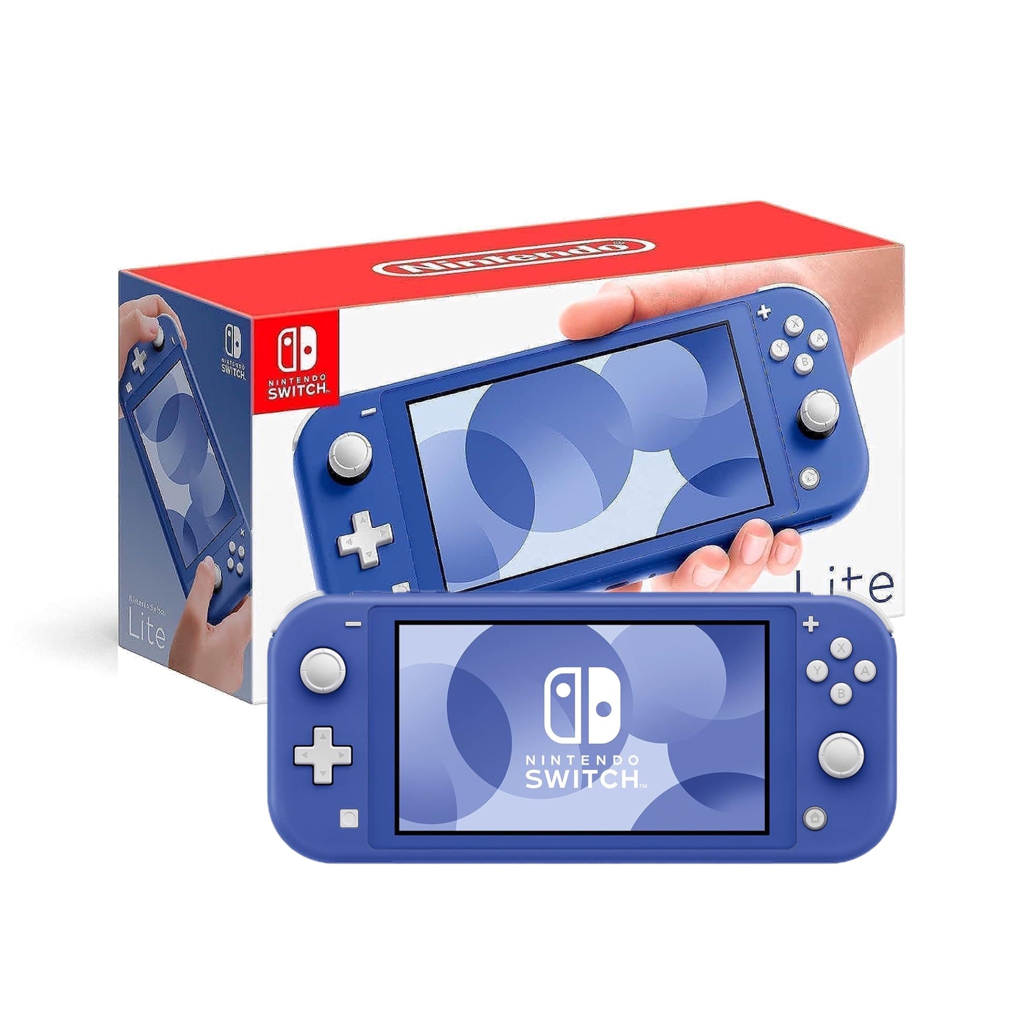 Consola Nintendo Switch Lite Blue (Incluye un Juego Usado a elección +Vidrio Templado + Gomas para Joystick) Like New