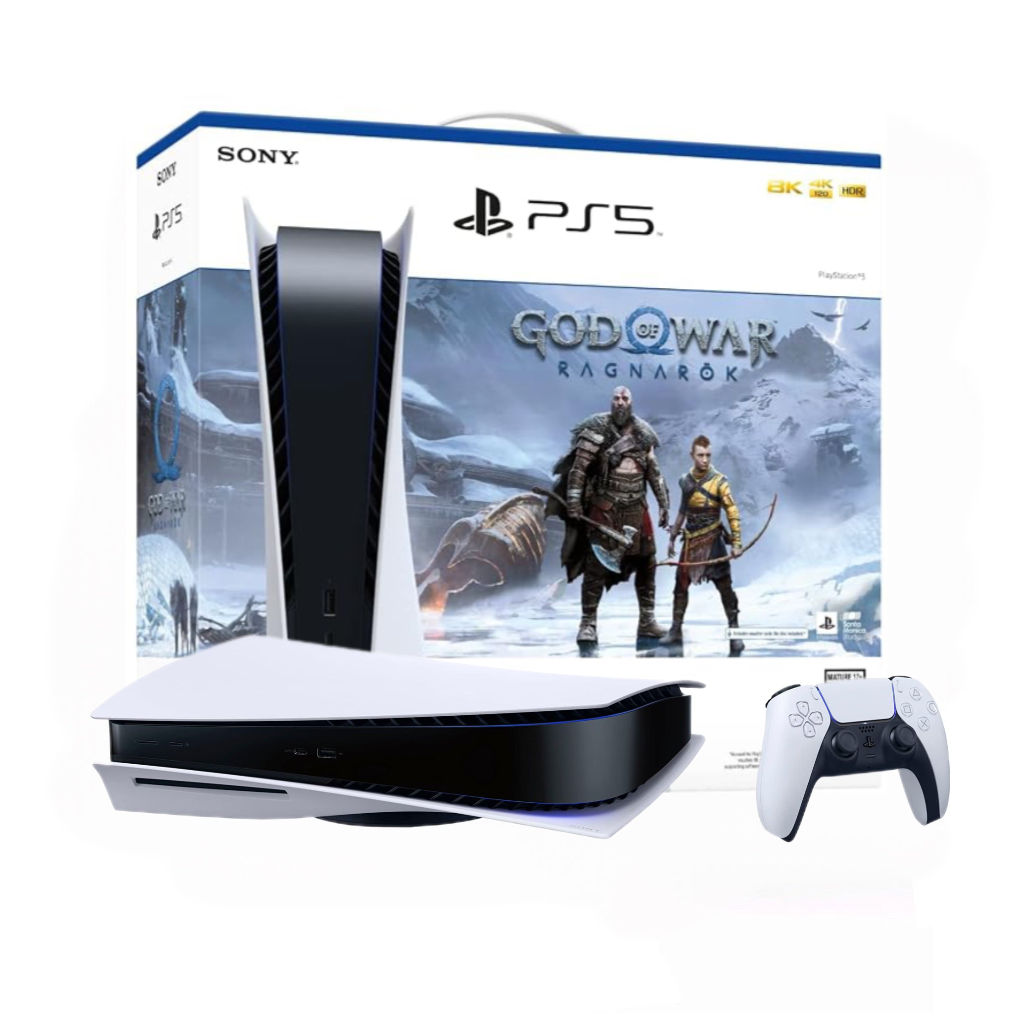 Consola Ps5 Estándar con Lector de Disco God of War Ragnarök (Incluye un juego) Like New