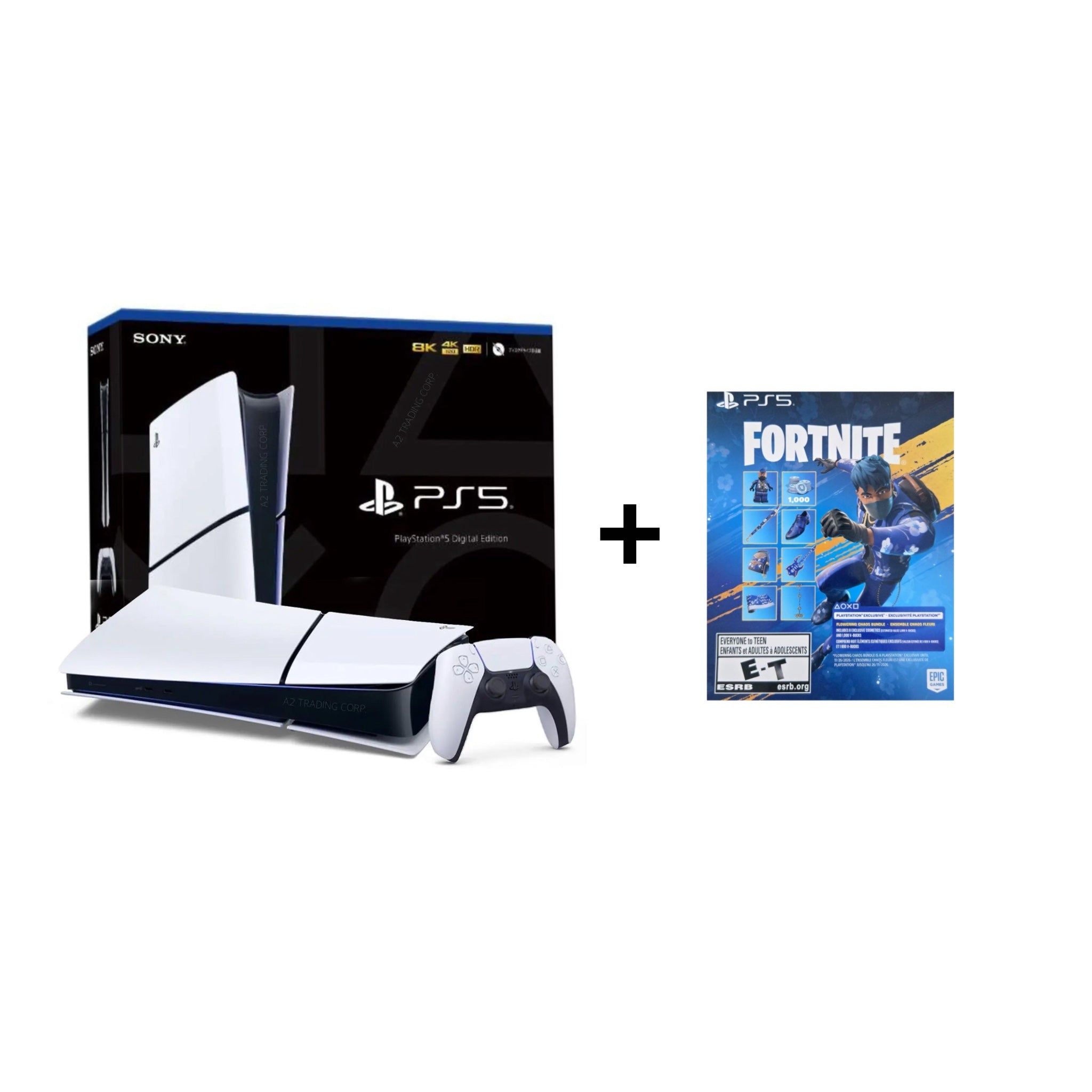 Consola Ps5 Slim Digital (Incluye Gratis Bundle Codigo Digital Fortnite Flowering Chaos) Like New Cashea