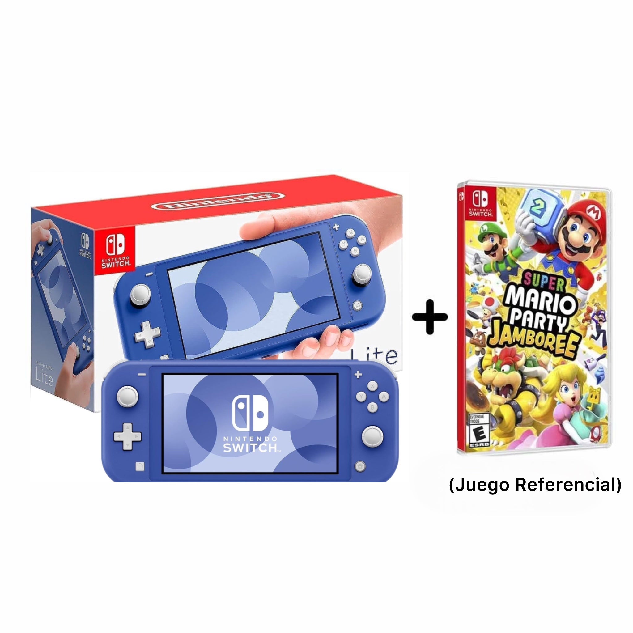 Consola Nintendo Switch Lite Azul  (Incluye juego a elección+Vidrio Templado + Gomas para Joystick)