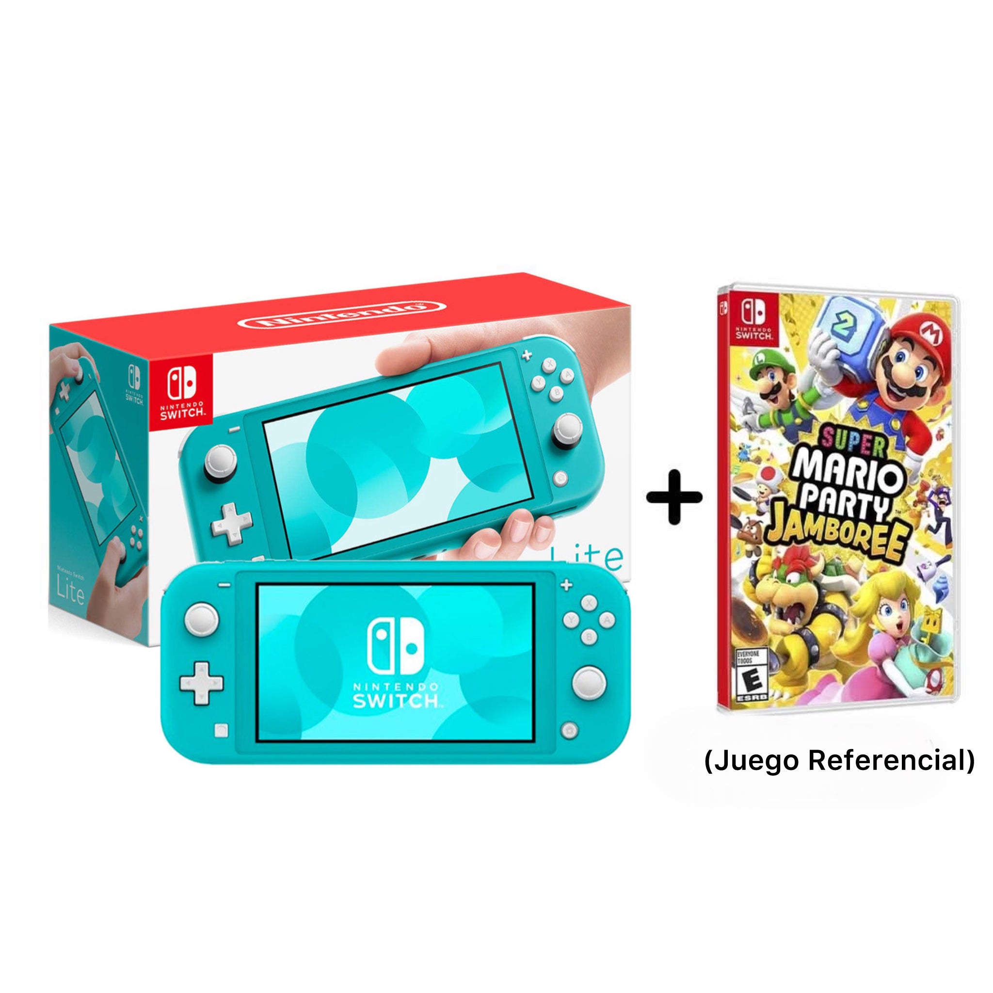 Consola Nintendo Switch Lite Azul Turquesa (Incluye juego a elección+Vidrio Templado + Gomas para Joystick)