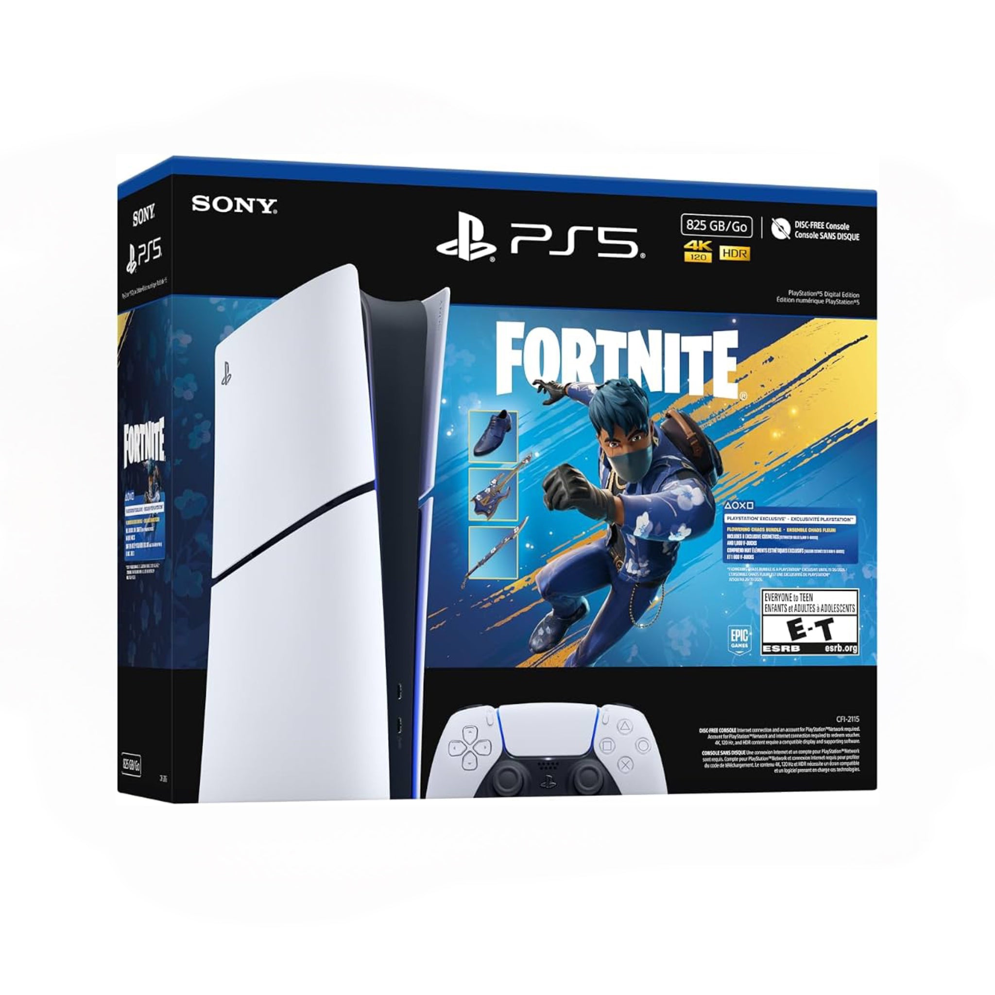 Consola Ps5 Slim Digital Edicion Fortnite Flowering Chaos Bundle 825 GB