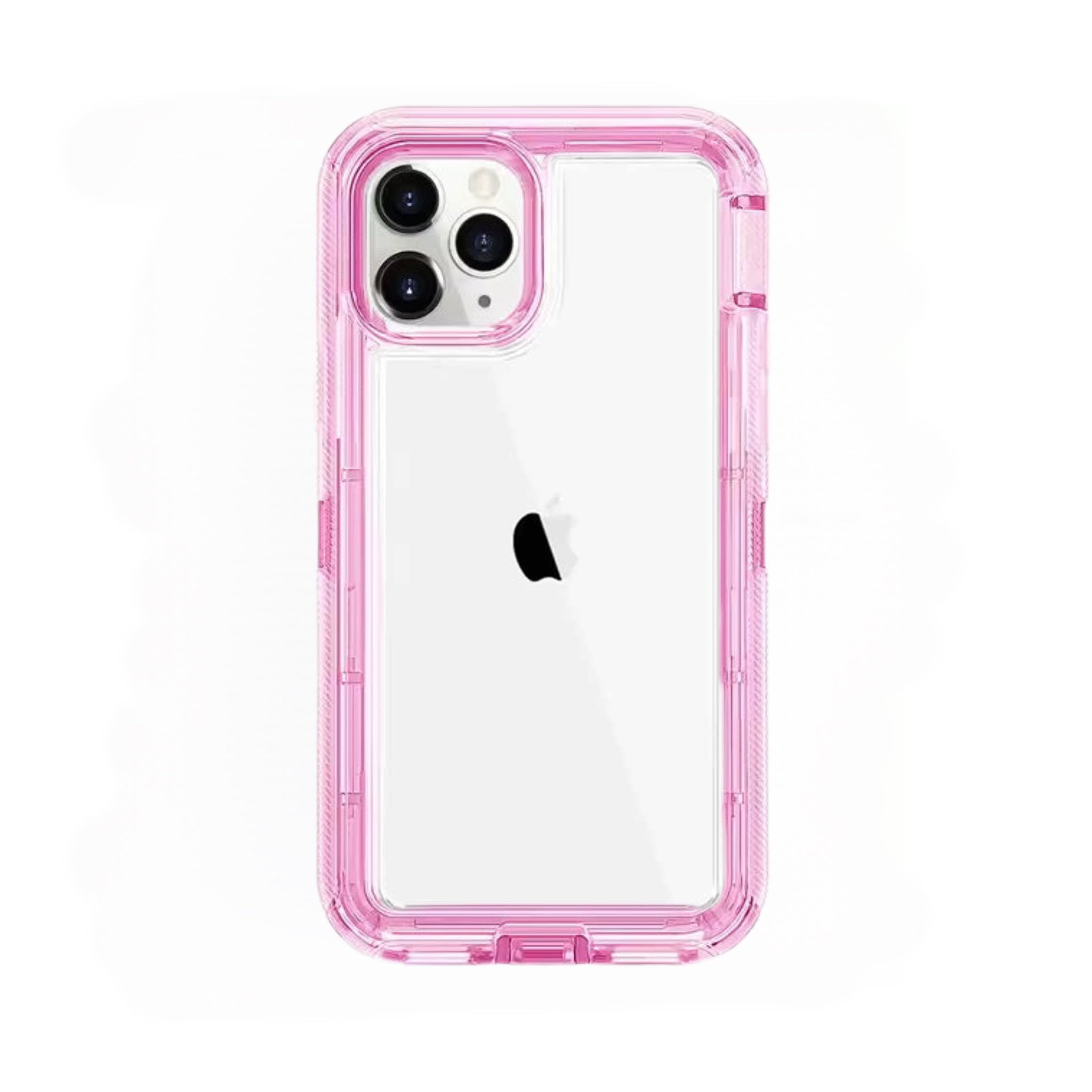 Forro Transparente con Borde Rosado 360 iPhone 11 Pro