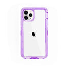 Forro Transparente con Borde Morado 360 iPhone 12 Pro Max