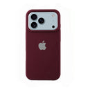 Forro Silicon iPhone 17 Pro Max Vinotinto