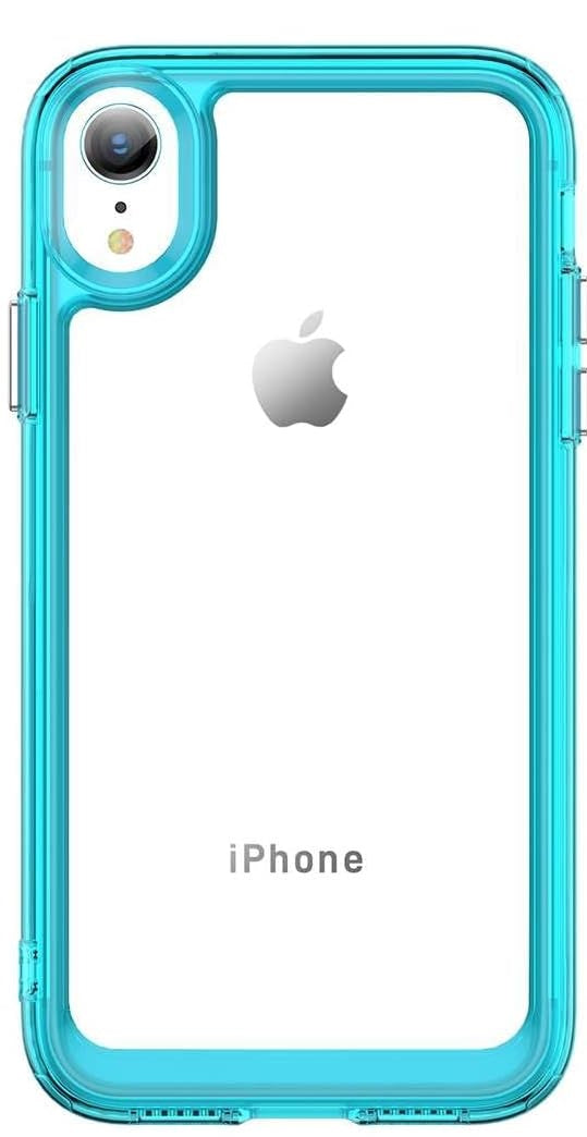 Forro Transparente con Borde Azul 360 iPhone XR