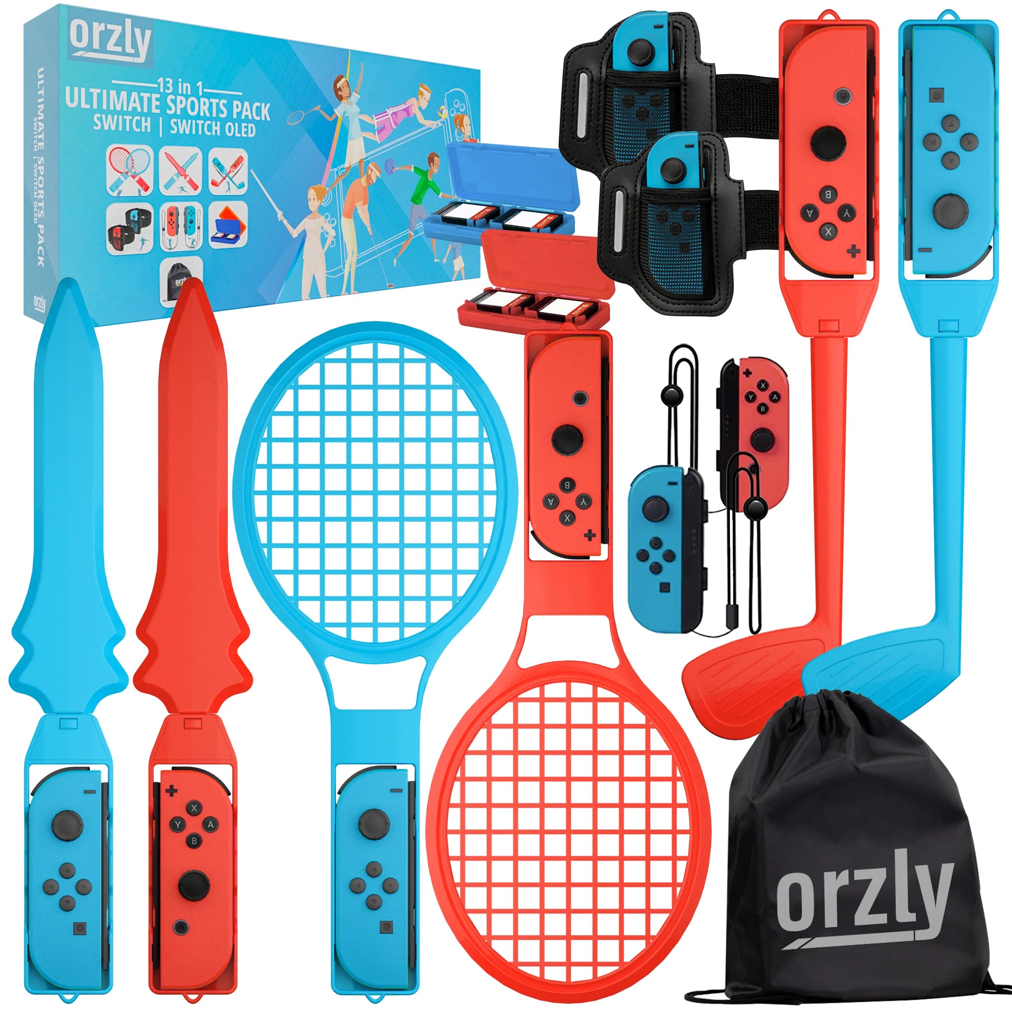 Kit de Accesorio Sports 13 en 1 Orzly Nintendo Switch Like New
